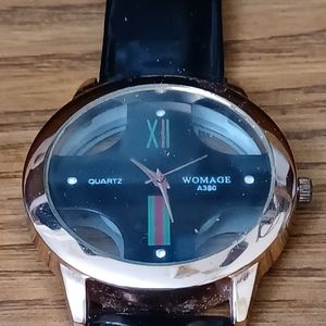 Mens Gold Red and Green Watch